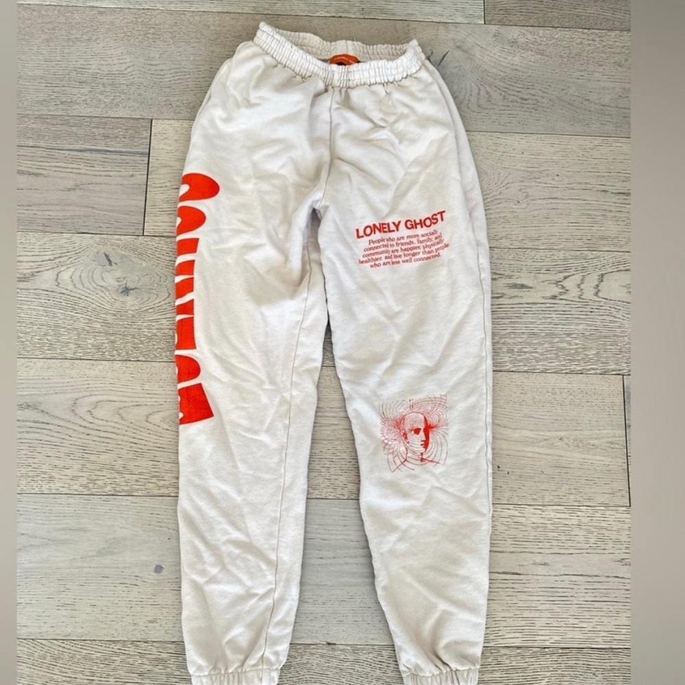Lonely Ghost: Connect Sweatpants-Bone